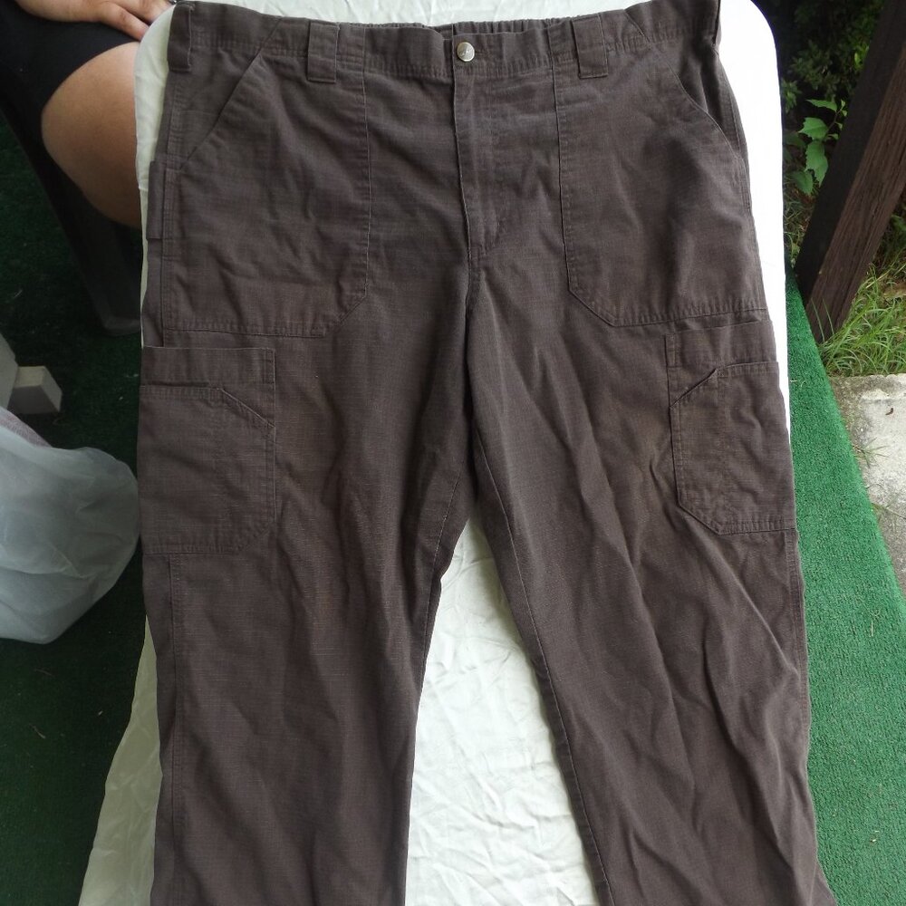 Carhatt Original Fit Carpenter Pants Women's XL Short Brown Canvas Workwear